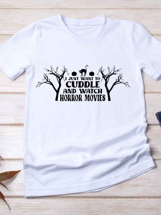 Hand Crafted Tops - I Just Want To Cuddle Handmade Tee